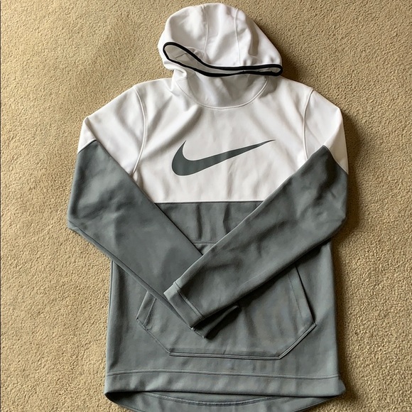 Men’s Small Nike White gray Hoodie sweatshirt EUC Men’s Small Nike White gray Hoodie sweatshirt EUC